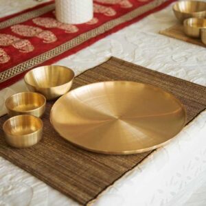 Brass Thali-Set of 4
